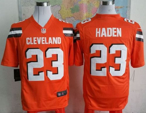 Nike Cleveland Browns 23 Joe Haden Orange Alternate NFL Game Jersey