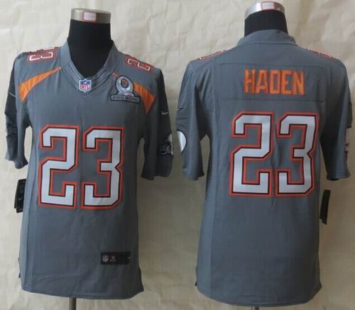 Nike Cleveland Browns 23 Joe Haden grey 2015 Pro Bowl Elite Jersey