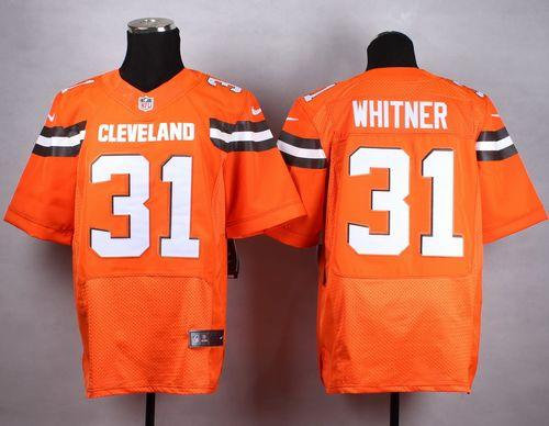 Nike Cleveland Browns 31 Donte Whitner Orange Alternate NFL New Elite jersey
