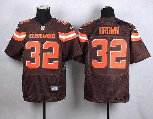 Nike Cleveland Browns 32 Jim Brown Brown Team Color NFL New Elite Jersey