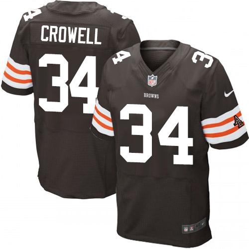 Nike Cleveland Browns 34 Isaiah Crowell Brown Team Color Men-s Stitched NFL Elite Jersey