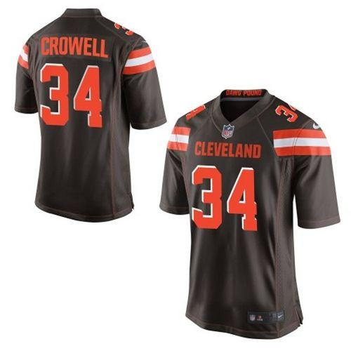Nike Cleveland Browns 34 Isaiah Crowell Brown Team Color NFL New Elite jersey