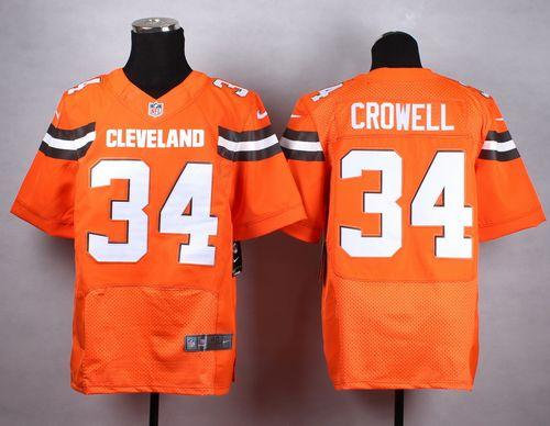 Nike Cleveland Browns 34 Isaiah Crowell Orange Alternate NFL New Elite jersey