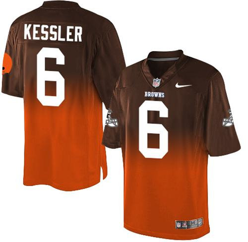 Nike Cleveland Browns 6 Cody Kessler Brown Orange NFL Elite Fadeaway Fashion Jersey