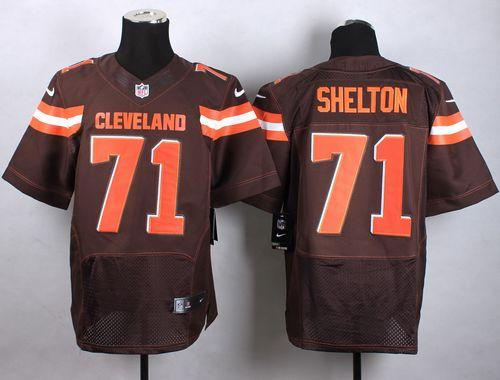 Nike Cleveland Browns 71 Danny Shelton Brown Team Color NFL New Elite jersey
