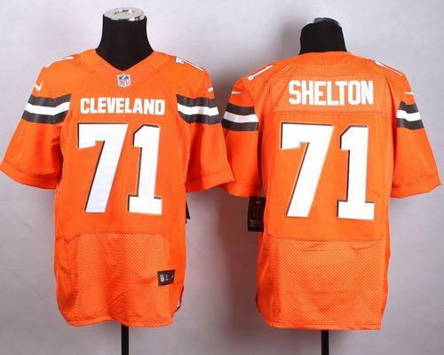 Nike Cleveland Browns 71 Danny Shelton Orange Alternate NFL New Elite jersey