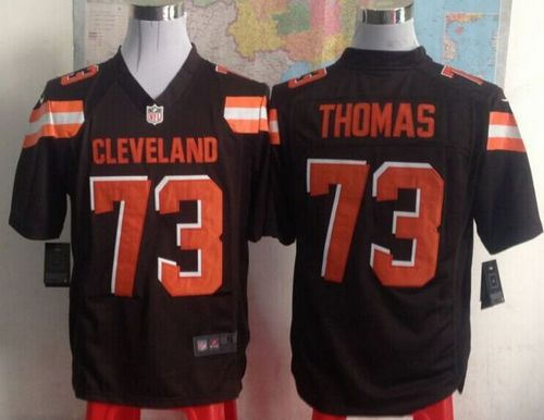 Nike Cleveland Browns 73 Joe Thomas Brown Team Color NFL Game Jersey