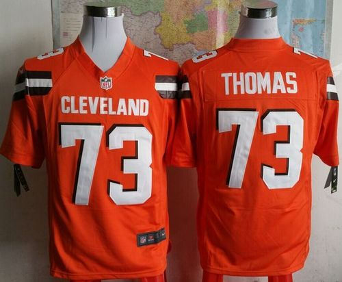 Nike Cleveland Browns 73 Joe Thomas Orange Alternate NFL Game Jersey