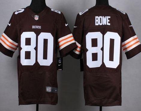 Nike Cleveland Browns 80 Dwayne Bowe Brown Team Color NFL Elite Jerseys
