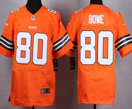 Nike Cleveland Browns 80 Dwayne Bowe Orange Alternate NFL Elite Jersey
