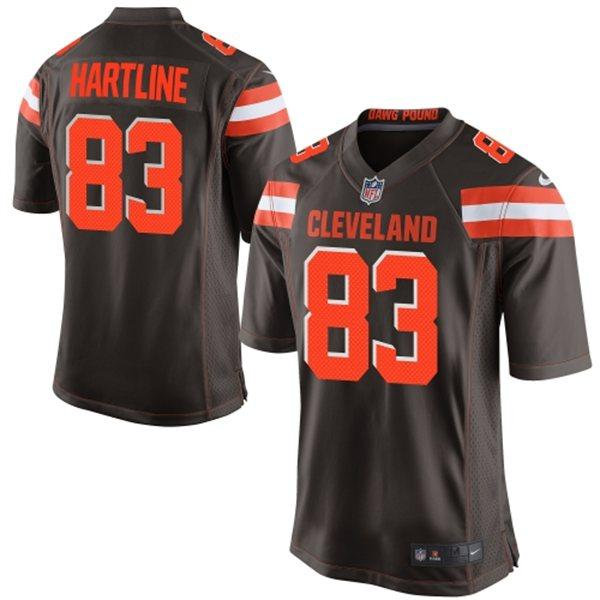 Nike Cleveland Browns 83 Brian Hartline Brown Team Color NFL New Elite jersey