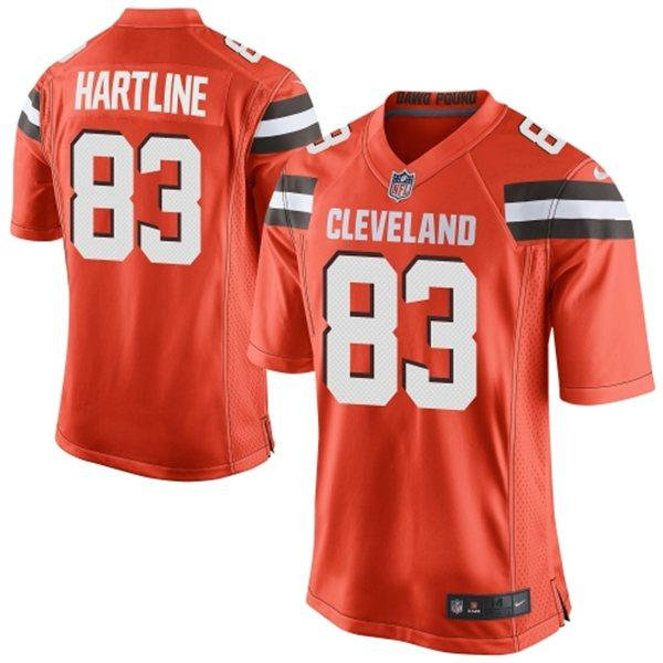 Nike Cleveland Browns 83 Brian Hartline Orange Alternate NFL New Elite jersey