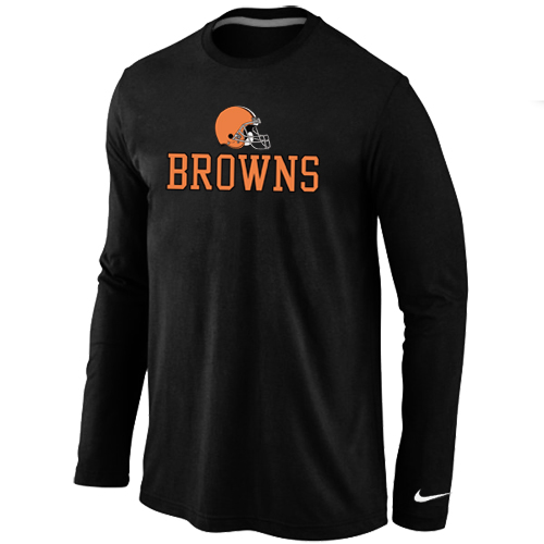 Nike Cleveland Browns Authentic Logo Long Sleeve T-Shirt Black