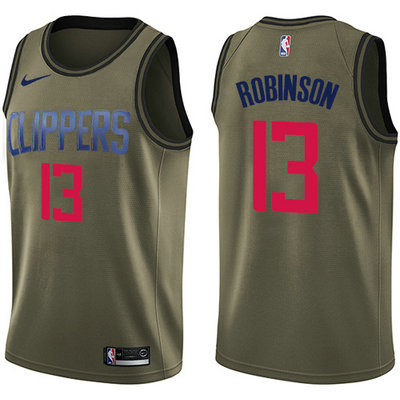 Nike Clippers #13 Jerome Robinson Green Youth NBA Swingman Salute to Service Jersey