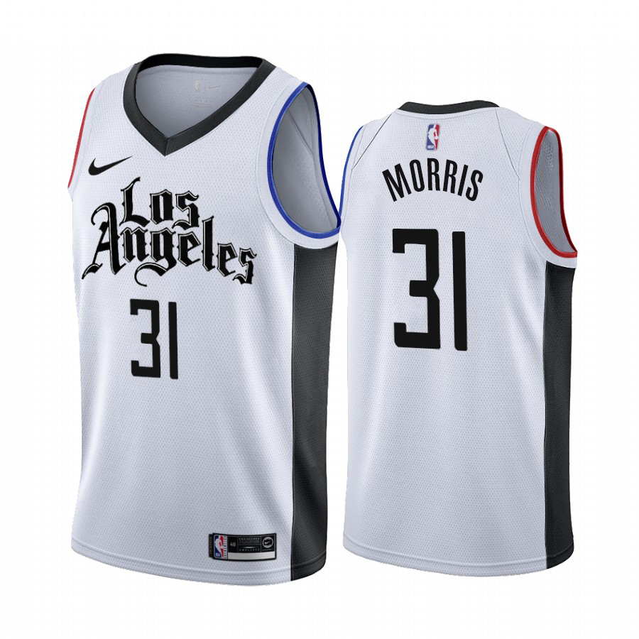 Nike Clippers #31 Marcus Morris 2019-20 White Los Angeles City Edition NBA Jersey