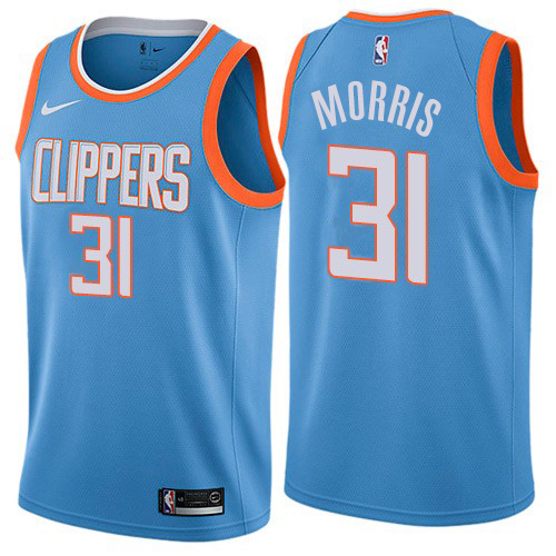 Nike Clippers #31 Marcus Morris Blue NBA Swingman City Edition Jersey