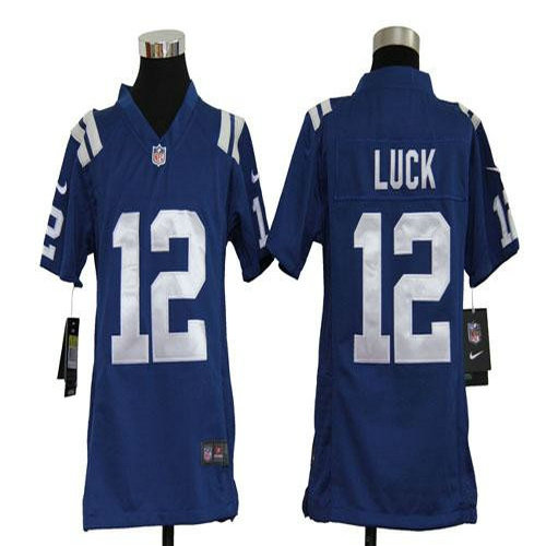 Nike Colts #12 Andrew Luck Royal Blue Team Color Youth Stitched NFL Elite Jersey