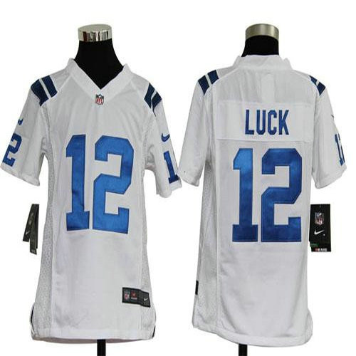 Nike Colts #12 Andrew Luck White Youth Stitched NFL Elite Jersey