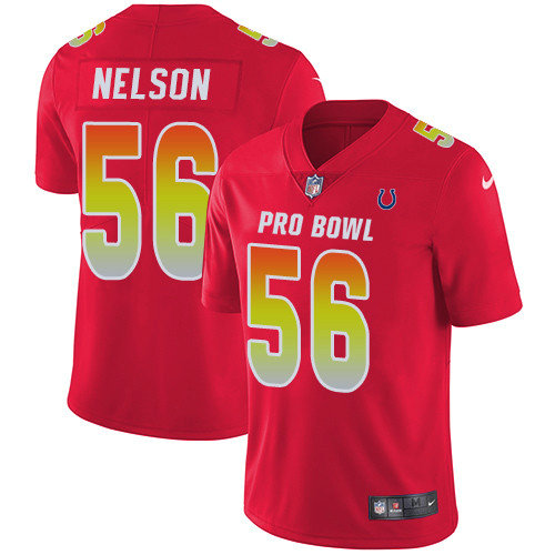 Nike Colts #56 Quenton Nelson Red Youth Stitched NFL Limited AFC 2019 Pro Bowl Jersey