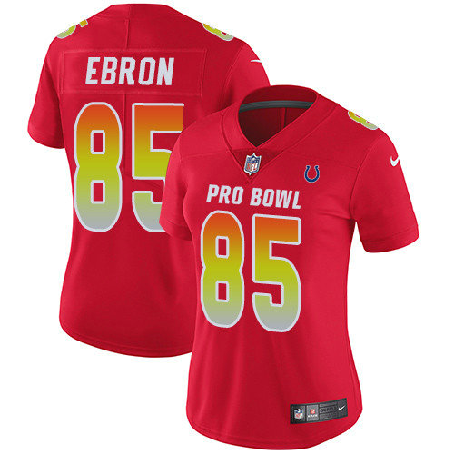 Nike Colts #85 Eric Ebron Red Women's Stitched NFL Limited AFC 2019 Pro Bowl Jersey