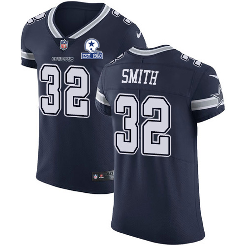 Nike Cowboys #32 Saivion Smith Navy Blue Team Color Men's Stitched With Established In 1960 Patch NFL Vapor Untouchable Elite Jersey