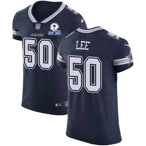 Nike Cowboys #50 Sean Lee Navy Blue Team Color Men's Stitched With Established In 1960 Patch NFL Vapor Untouchable Elite Jersey