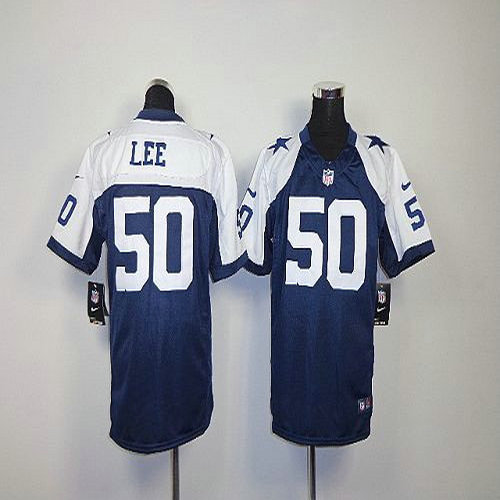 Nike Cowboys #50 Sean Lee Navy Blue Thanksgiving Youth Throwback Stitched NFL Elite Jersey