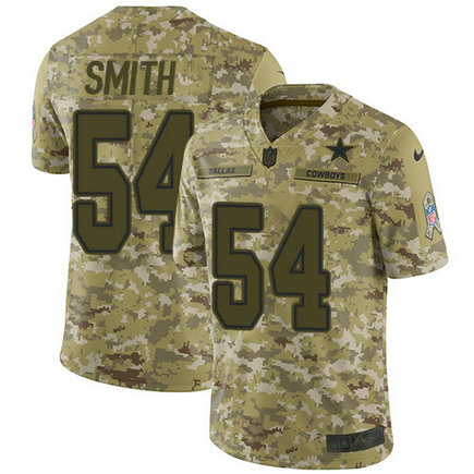 Nike Cowboys #54 Jaylon Smith Camo Youth Stitched NFL Limited 2018 Salute to Service Jersey