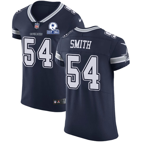 Nike Cowboys #54 Jaylon Smith Navy Blue Team Color Men's Stitched With Established In 1960 Patch NFL Vapor Untouchable Elite Jersey