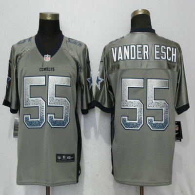Nike Cowboys #55 Leighton Vander Esch Gray Drift Fashion Elite Jersey