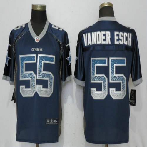 Nike Cowboys #55 Leighton Vander Esch Navy Drift Fashion Elite Jersey