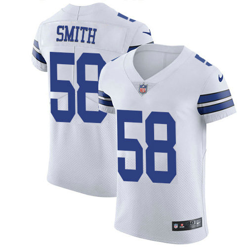 Nike Cowboys #58 Aldon Smith White Men's Stitched NFL New Elite Jersey