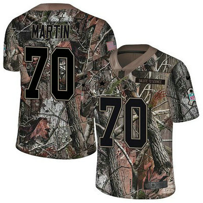 Nike Cowboys #70 Zack Martin Camo Youth Stitched NFL Limited Rush Realtree Jersey