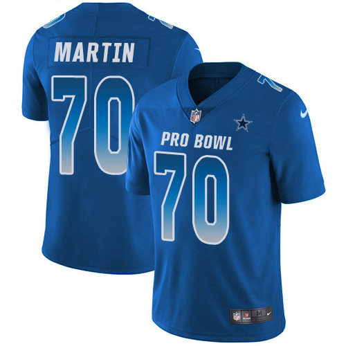 Nike Cowboys #70 Zack Martin Royal Youth Stitched NFL Limited NFC 2019 Pro Bowl Jersey
