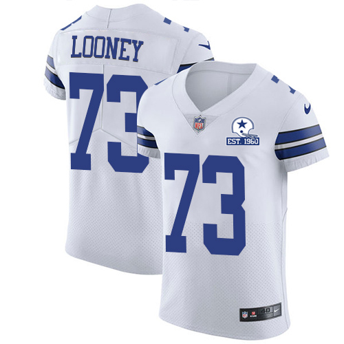 Nike Cowboys #73 Joe Looney White Men's Stitched With Established In 1960 Patch NFL New Elite Jersey - 副本