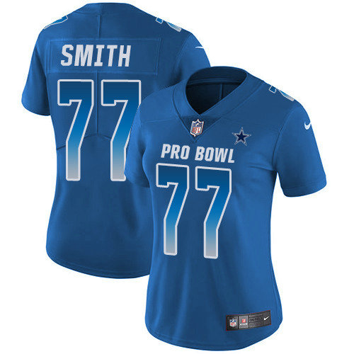 Nike Cowboys #77 Tyron Smith Royal Women's Stitched NFL Limited NFC 2019 Pro Bowl Jersey