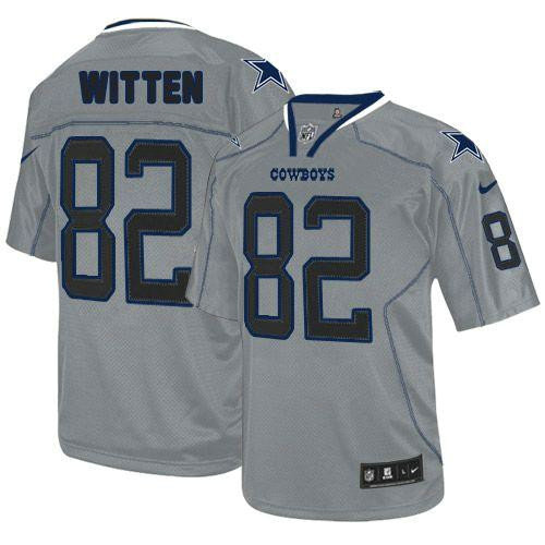 Nike Cowboys #82 Jason Witten Lights Out Grey Youth Stitched NFL Elite Jersey