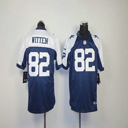 Nike Cowboys #82 Jason Witten Navy Blue Thanksgiving Youth Throwback Stitched NFL Elite Jersey