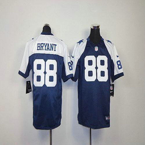 Nike Cowboys #88 Dez Bryant Navy Blue Thanksgiving Youth Throwback Stitched NFL Elite Jersey