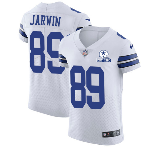 Nike Cowboys #89 Blake Jarwin White Men's Stitched With Established In 1960 Patch NFL New Elite Jersey - 副本