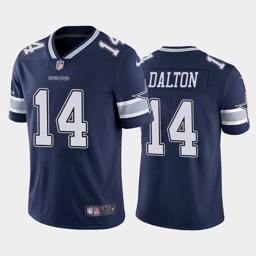 Nike Cowboys 14 Andy Dalton Navy Vapor Untouchable Limited Jersey
