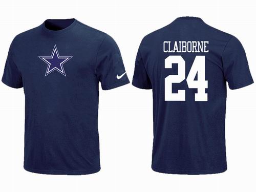 Nike Dallas Cowboys #24 Morris Claiborne blue T-Shirt