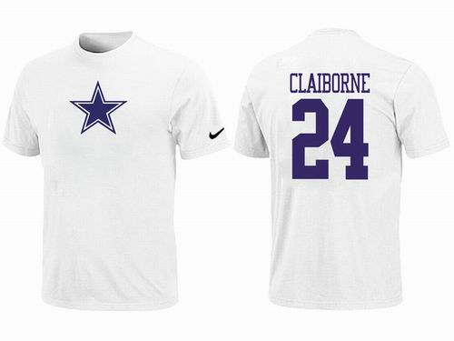 Nike Dallas Cowboys #24 Morris Claiborne white T-Shirt