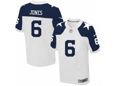Nike Dallas Cowboys #6 Chris Jones Elite White Throwback Jersey