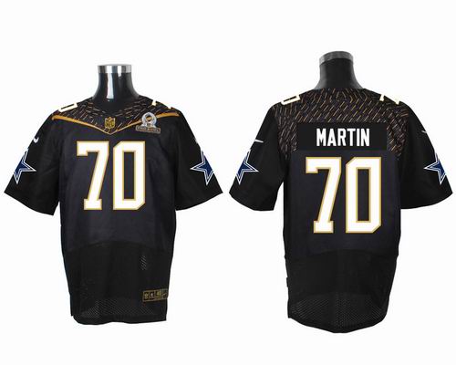Nike Dallas Cowboys #70 Zack Martin black 2016 Pro Bowl Elite Jersey