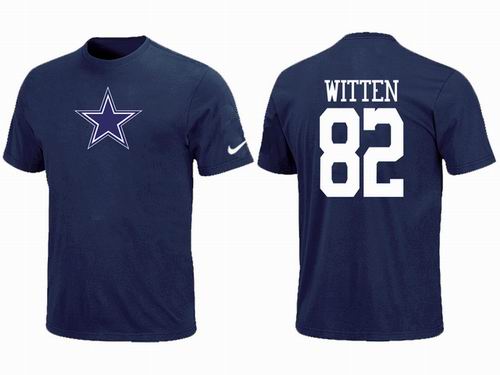 Nike Dallas Cowboys #82 Jason Witten blue T-Shirt