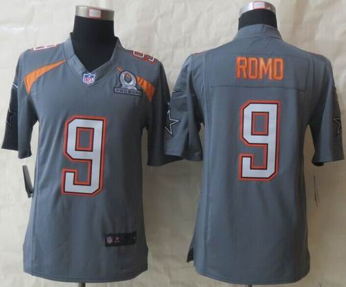 Nike Dallas Cowboys #9 Tony Romo grey 2015 Pro Bowl Elite Jersey