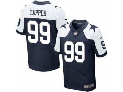 Nike Dallas Cowboys #99 Charles Tapper Elite Navy Blue Throwback Jersey