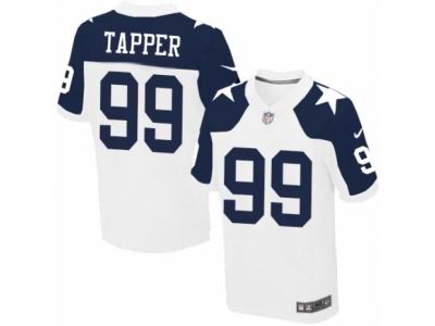 Nike Dallas Cowboys #99 Charles Tapper Elite White Throwback Jersey