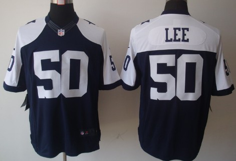 Nike Dallas Cowboys 50 Sean Lee Blue Thanksgiving Men's Game NFL Jersey